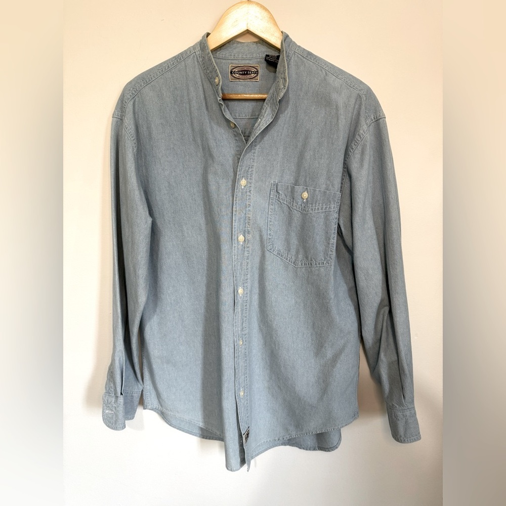 Vintage County Seats Classic Blue Denim Shirt